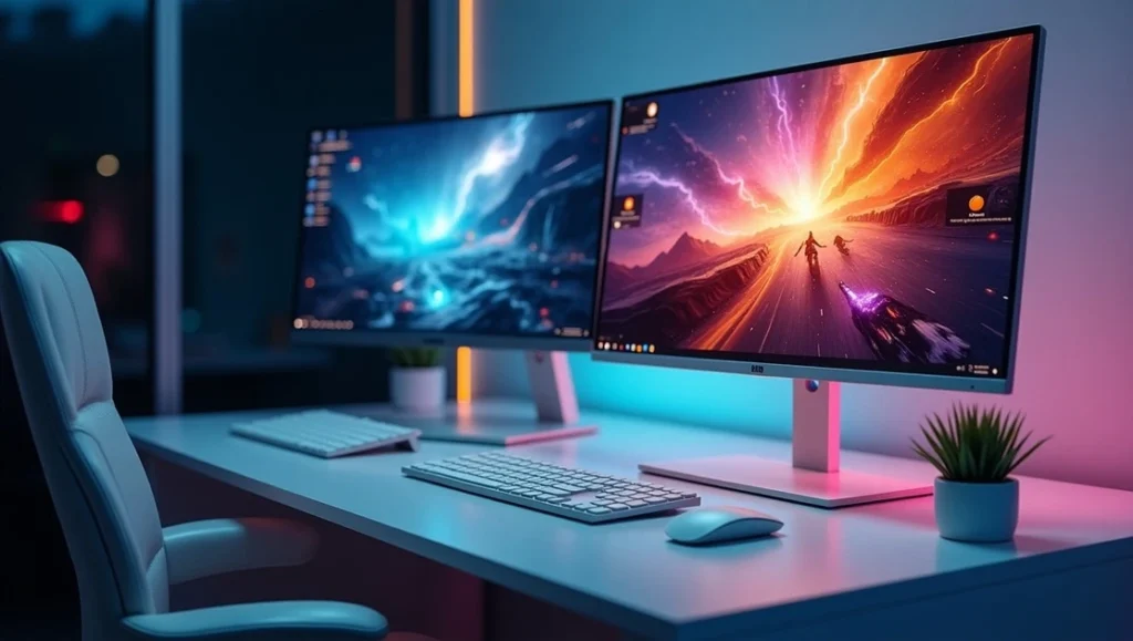 White PC Monitors for a Sleek Setup